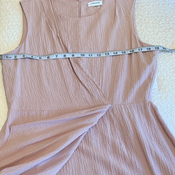 Calvin Klein Textured Blush Pink Sleeveless Dress (Size 12) - Picture 8 of 13